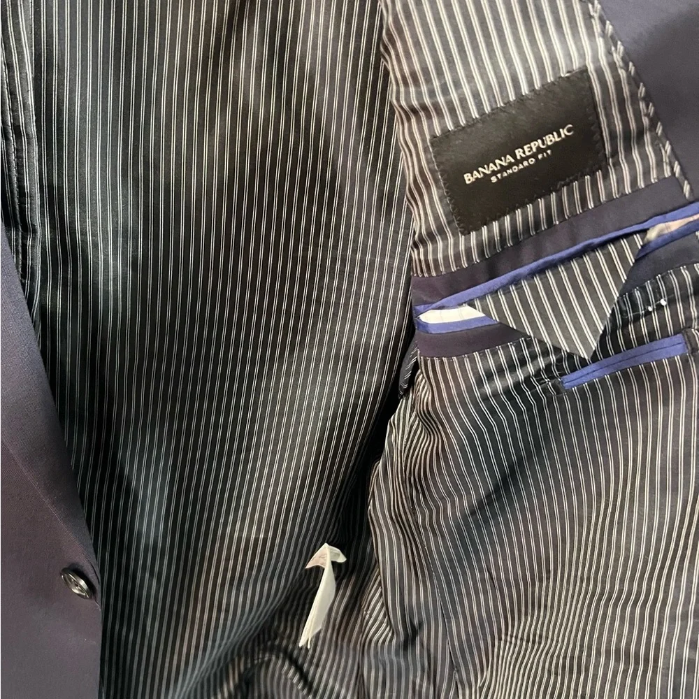 Men’s 44L Banana Republic Navy Standard Fit Wool Suit Jacket